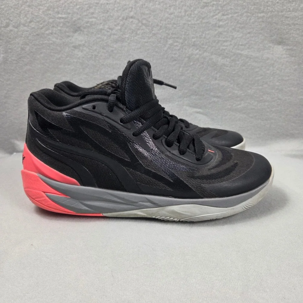 Puma MB.02 Phenom LaMelo Ball Black Sunset Glow Basketball Shoes 378287-01 US 8